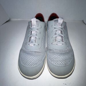 OluKai MOKU Pae tennis Shoe slip on 8.5 US Charcoal Clay gray 41.5 EU mesh fab